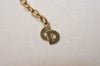 Authentic Christian Dior Gold Tone Chain Pendant Necklace CD 8439J