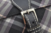 Authentic BURBERRY BLUE LABEL Check Shoulder Cross Bag Nylon Leather Black 8440I