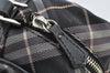 Authentic BURBERRY BLUE LABEL Check Shoulder Cross Bag Nylon Leather Black 8440I