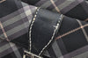 Authentic BURBERRY BLUE LABEL Check Shoulder Cross Bag Nylon Leather Black 8440I