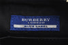 Authentic BURBERRY BLUE LABEL Check Shoulder Cross Bag Nylon Leather Black 8440I