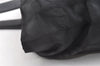 Authentic CHANEL New Travel Line Shoulder Tote Bag Nylon Leather Black 8441J