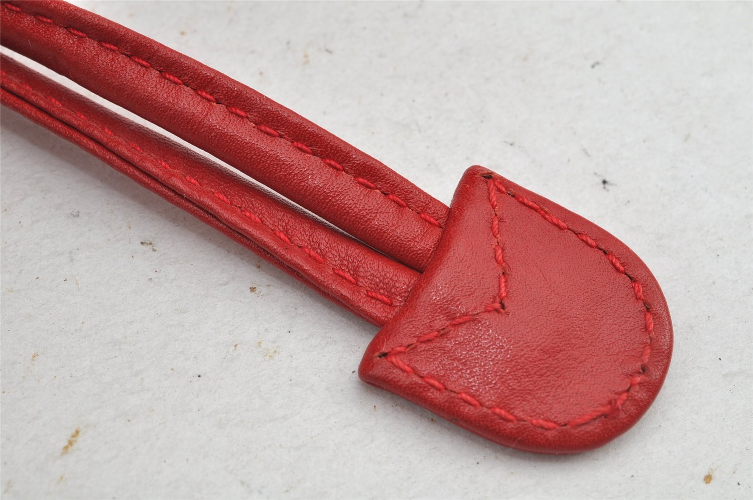 Authentic GUCCI Bamboo Vintage Drawstring Backpack Leather Red 8442I