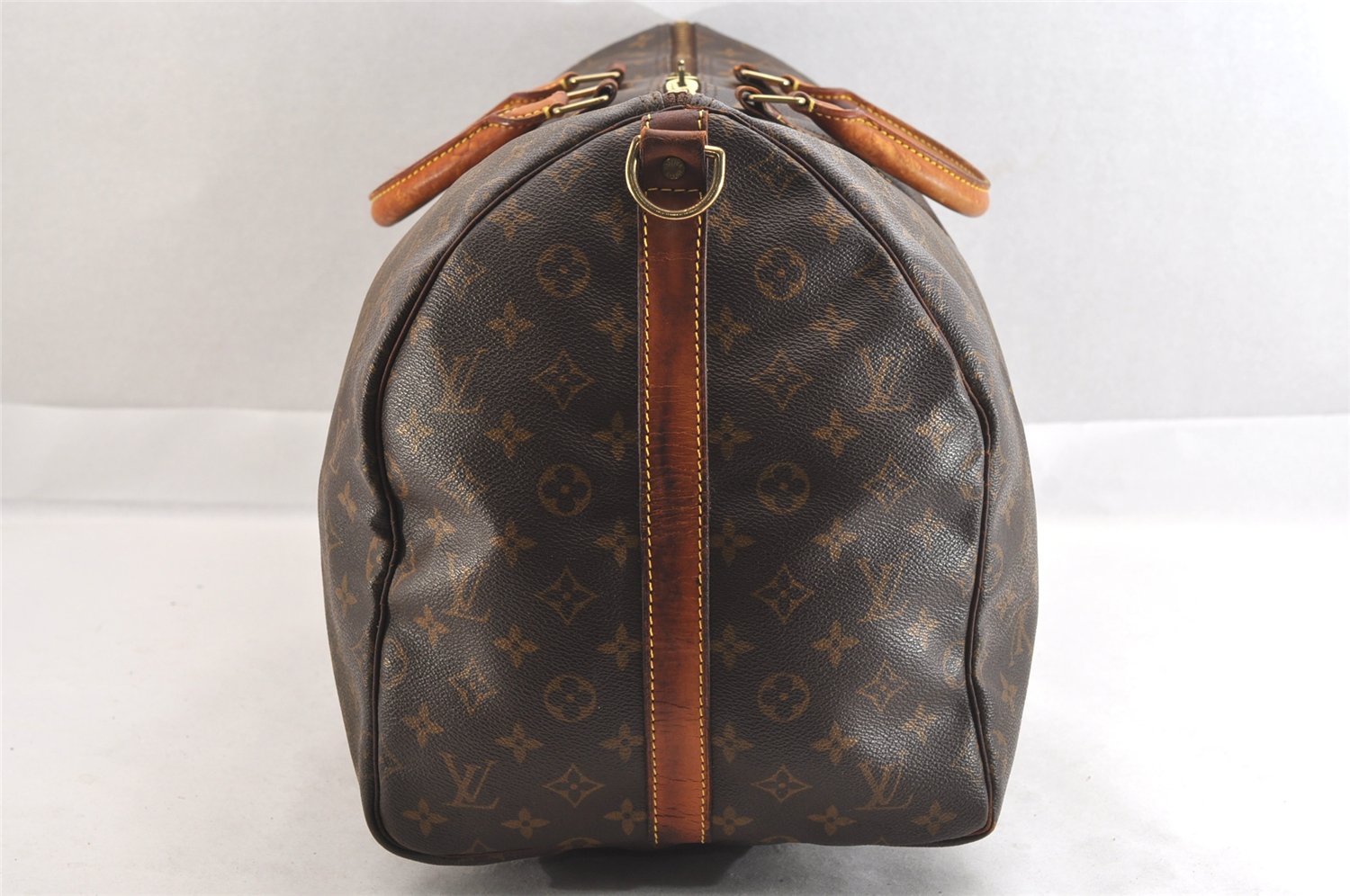 Authentic Louis Vuitton Monogram Keepall Bandouliere 55 M41414 Boston Bag 8442M