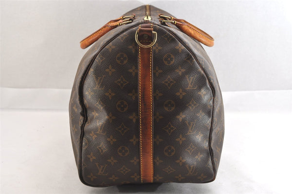 Authentic Louis Vuitton Monogram Keepall Bandouliere 55 M41414 Boston Bag 8442M