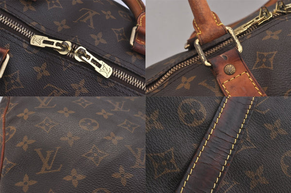 Authentic Louis Vuitton Monogram Keepall Bandouliere 55 M41414 Boston Bag 8442M