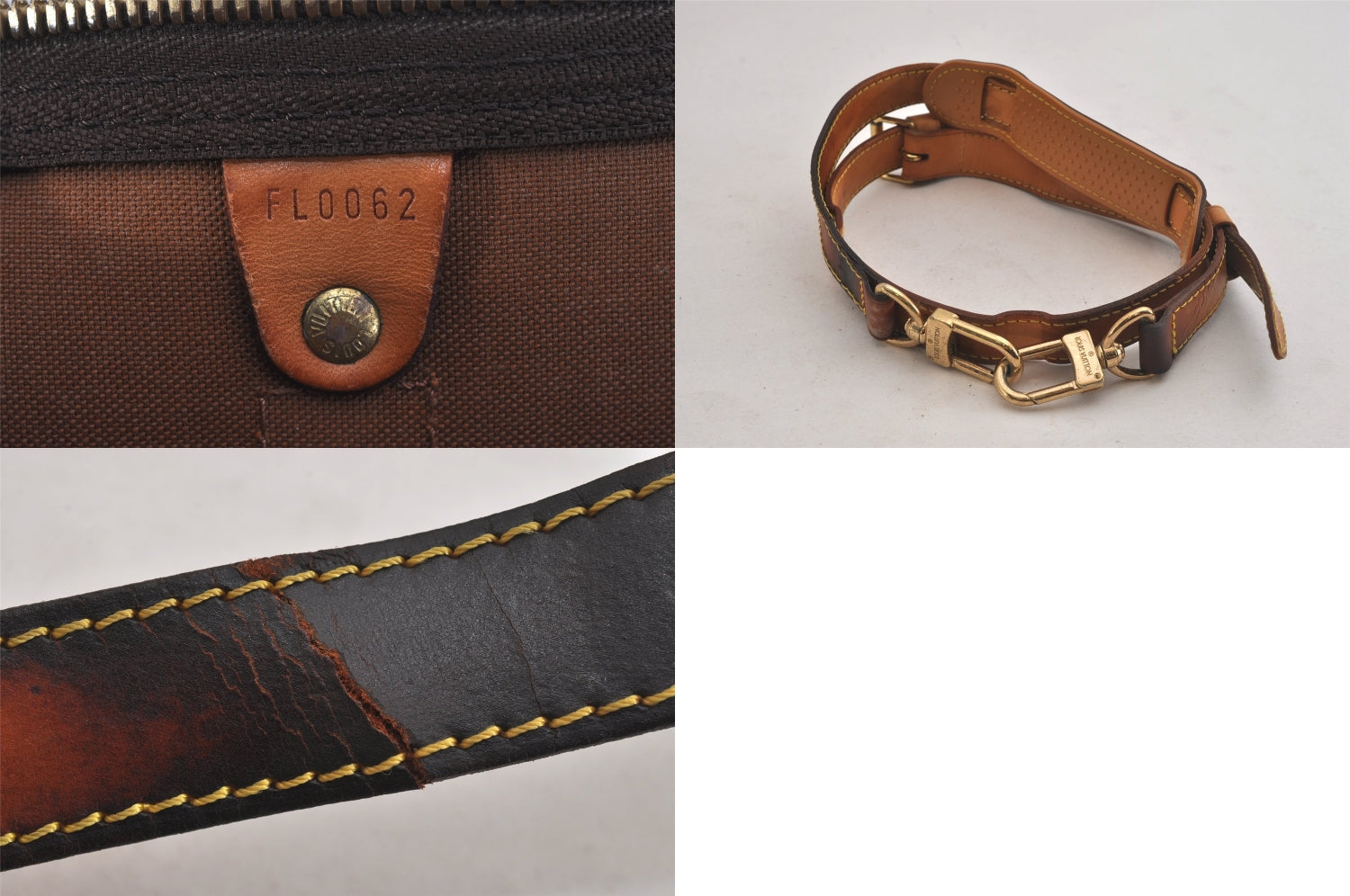 Authentic Louis Vuitton Monogram Keepall Bandouliere 55 M41414 Boston Bag 8442M