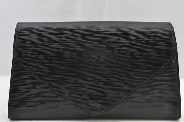 Authentic Louis Vuitton Epi Arts Deco Clutch Hand Bag Black M52632 LV 8443I