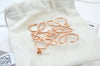 Authentic LOEWE Anagram Brooch Accessory Pink Gold  8445I