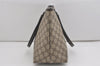 Authentic GUCCI Vintage Shoulder Tote Bag GG PVC Leather 114595 Brown 8446I