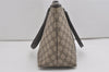 Authentic GUCCI Vintage Shoulder Tote Bag GG PVC Leather 114595 Brown 8446I
