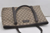 Authentic GUCCI Vintage Shoulder Tote Bag GG PVC Leather 114595 Brown 8446I