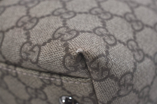 Authentic GUCCI Vintage Shoulder Tote Bag GG PVC Leather 114595 Brown 8446I