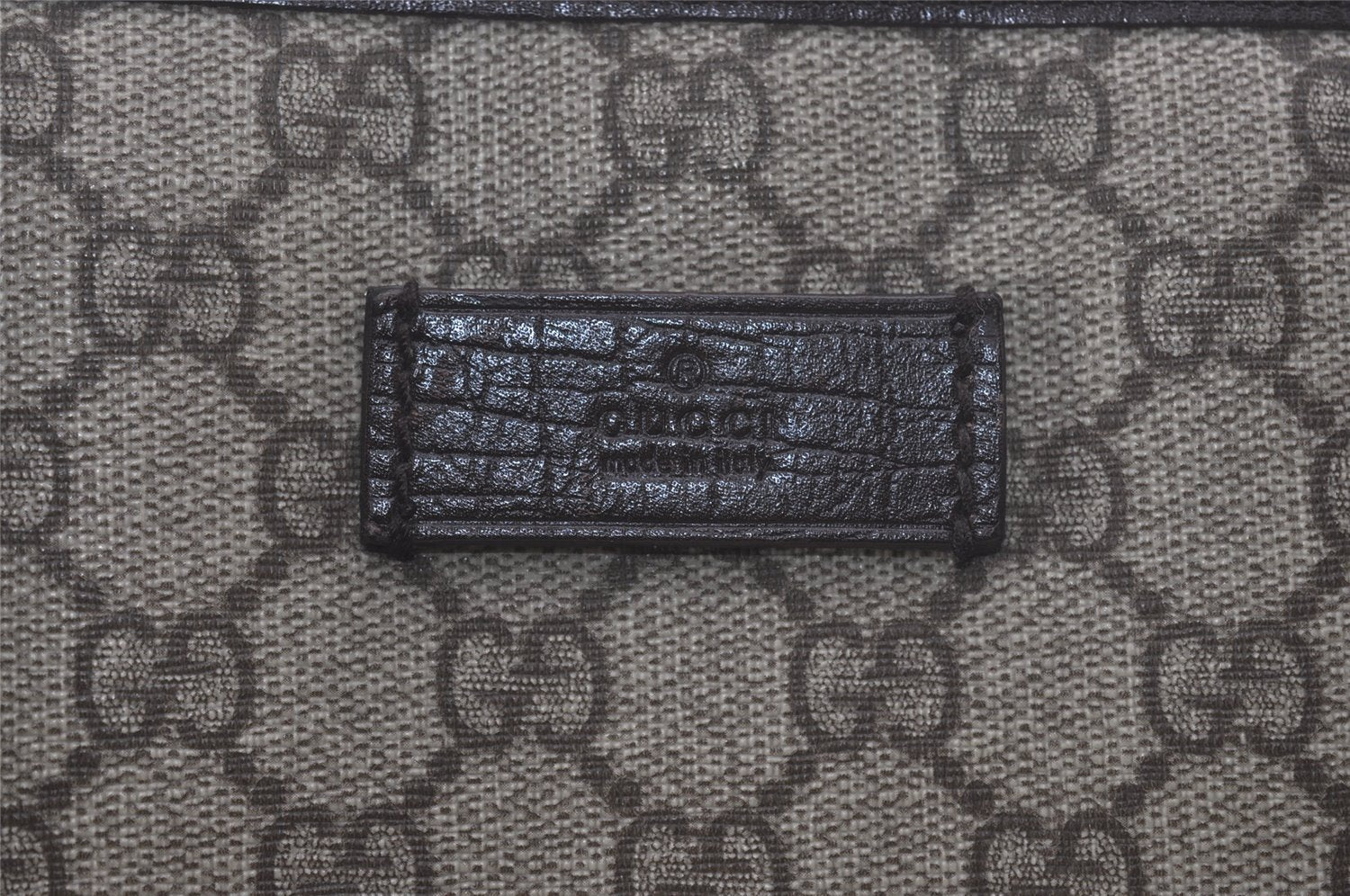 Authentic GUCCI Vintage Shoulder Tote Bag GG PVC Leather 114595 Brown 8446I