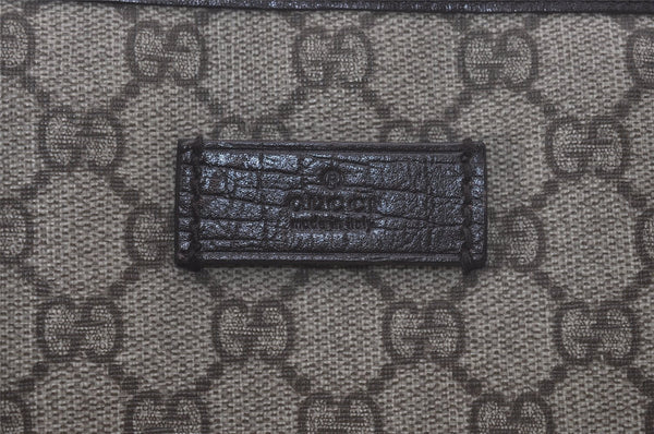 Authentic GUCCI Vintage Shoulder Tote Bag GG PVC Leather 114595 Brown 8446I