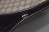 Authentic GUCCI Vintage Shoulder Tote Bag GG PVC Leather 114595 Brown 8446I