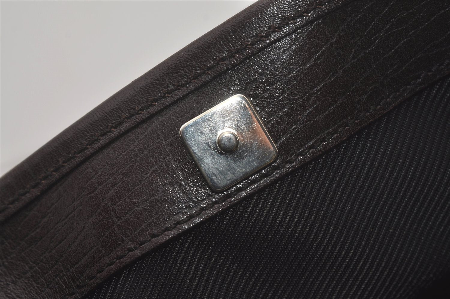 Authentic GUCCI Vintage Shoulder Tote Bag GG PVC Leather 114595 Brown 8446I