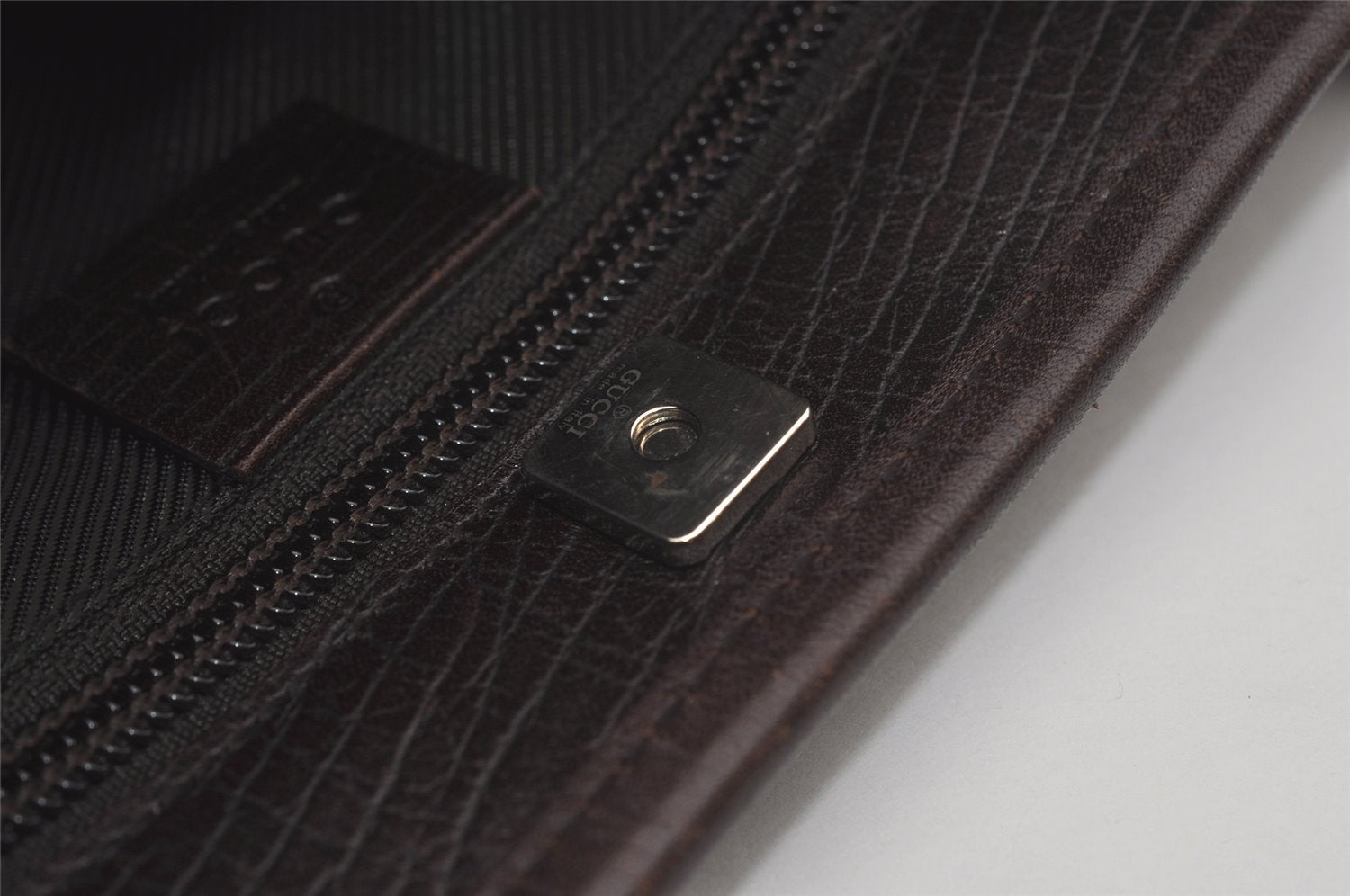 Authentic GUCCI Vintage Shoulder Tote Bag GG PVC Leather 114595 Brown 8446I