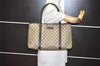 Authentic GUCCI Vintage Shoulder Tote Bag GG PVC Leather 114595 Brown 8446I