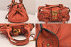 Authentic Chloe Vintage Paddington Leather Shoulder Hand Bag Orange 8446M