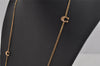 Authentic COACH Vintage Long Chain Pendant Necklace Gold 8447J