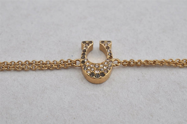 Authentic COACH Vintage Long Chain Pendant Necklace Gold 8447J