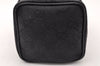 Authentic GUCCI Drawstring Pouch Purse GG Canvas Leather 0391054 Black 8448I