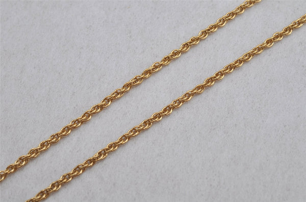 Authentic NINA RICCI Vintage Gold Tone Rhinestone Chain Pendant Necklace  8448J