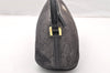Authentic GUCCI Vintage Hand Bag Pouch Purse GG Canvas Leather 07198 Black 8449I
