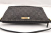 Authentic GUCCI Vintage Hand Bag Pouch Purse GG Canvas Leather 07198 Black 8449I