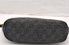 Authentic GUCCI Vintage Hand Bag Pouch Purse GG Canvas Leather 07198 Black 8449I