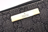 Authentic GUCCI Vintage Hand Bag Pouch Purse GG Canvas Leather 07198 Black 8449I