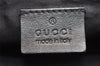 Authentic GUCCI Vintage Hand Bag Pouch Purse GG Canvas Leather 07198 Black 8449I