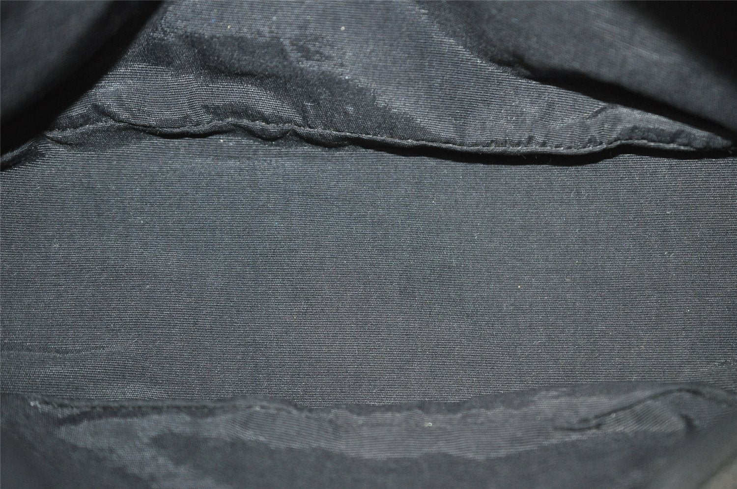 Authentic GUCCI Vintage Hand Bag Pouch Purse GG Canvas Leather 07198 Black 8449I