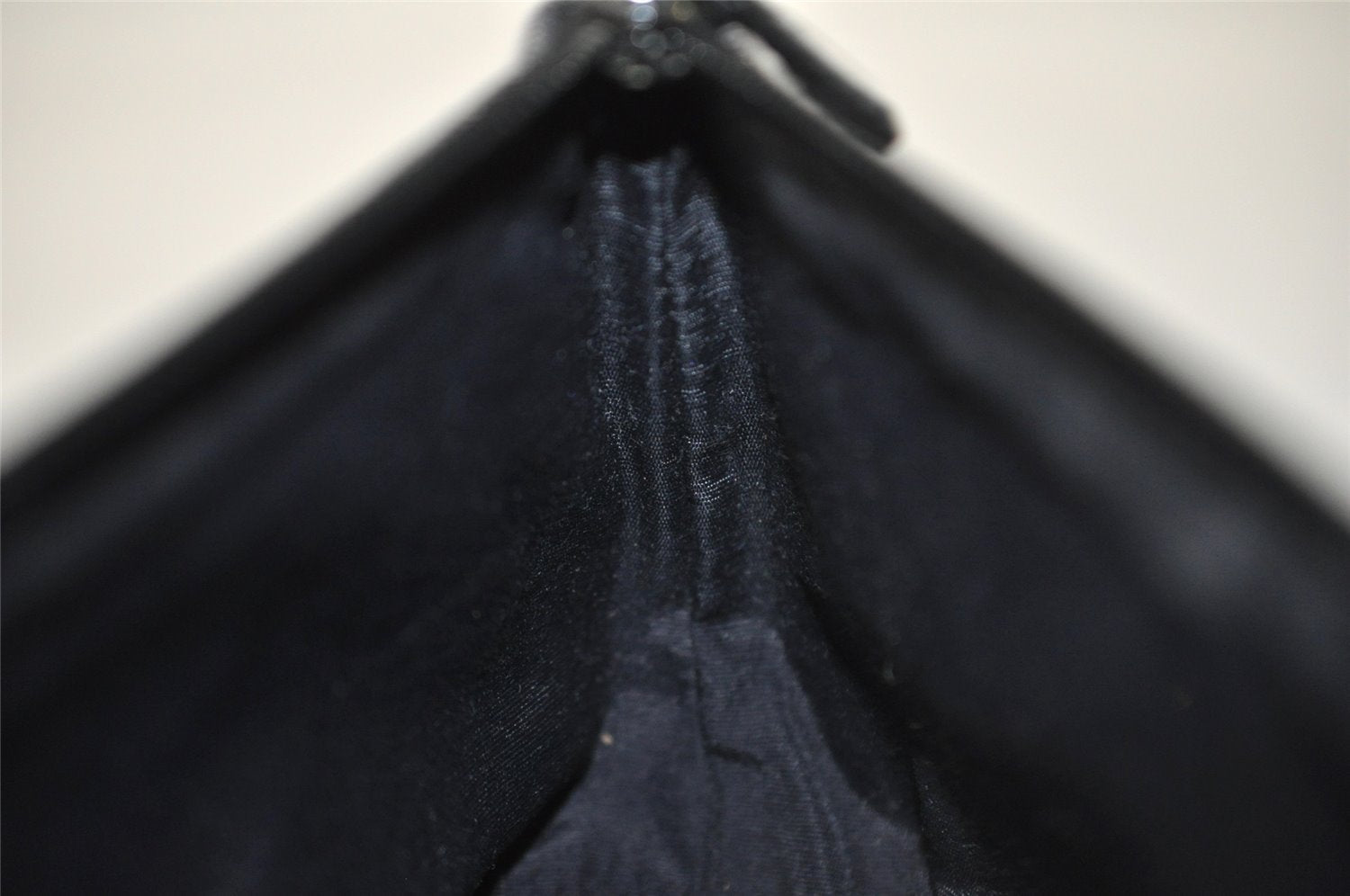 Authentic GUCCI Vintage Hand Bag Pouch Purse GG Canvas Leather 07198 Black 8449I