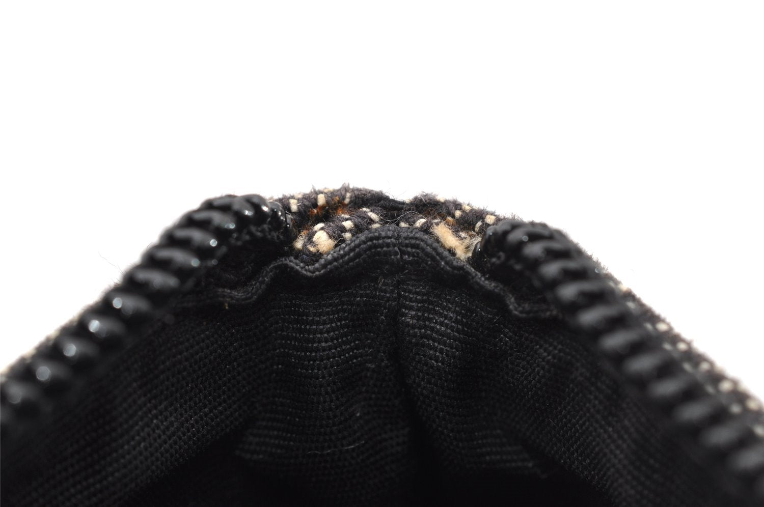 Authentic GUCCI Vintage Hand Bag Pouch Purse GG Canvas Leather 07198 Black 8449I