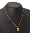 Authentic NINA RICCI Vintage Gold Tone Rhinestone Chain Pendant Necklace  8449J