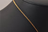 Authentic NINA RICCI Vintage Gold Tone Rhinestone Chain Pendant Necklace  8449J