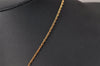 Authentic NINA RICCI Vintage Gold Tone Rhinestone Chain Pendant Necklace  8449J