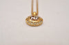 Authentic NINA RICCI Vintage Gold Tone Rhinestone Chain Pendant Necklace  8449J