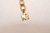 Authentic NINA RICCI Vintage Gold Tone Rhinestone Chain Pendant Necklace  8449J