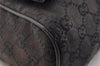 Authentic GUCCI Shoulder Cross Body Bag GG Canvas Leather 146236 Black 8451I