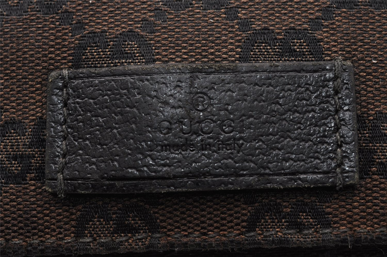 Authentic GUCCI Shoulder Cross Body Bag GG Canvas Leather 146236 Black 8451I