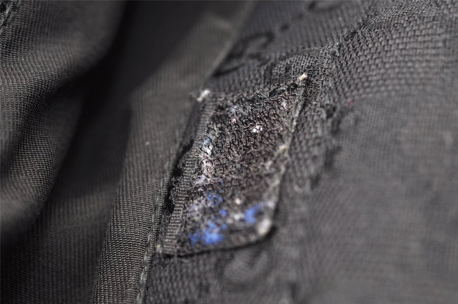 Authentic GUCCI Shoulder Cross Body Bag GG Canvas Leather 146236 Black 8451I