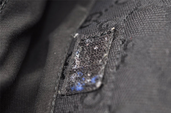 Authentic GUCCI Shoulder Cross Body Bag GG Canvas Leather 146236 Black 8451I