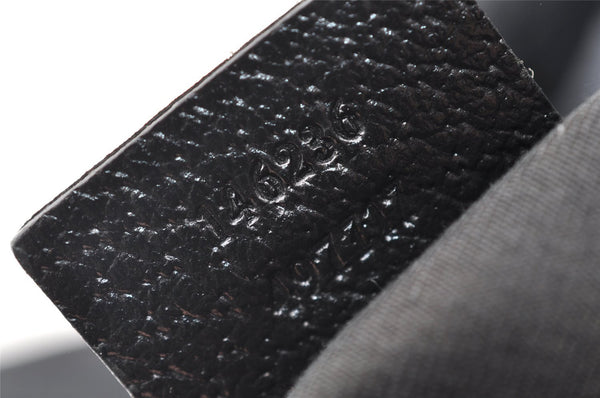 Authentic GUCCI Shoulder Cross Body Bag GG Canvas Leather 146236 Black 8451I