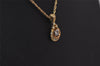 Authentic NINA RICCI Vintage Gold Tone Rhinestone Chain Pendant Necklace  8451J