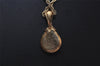 Authentic NINA RICCI Vintage Gold Tone Rhinestone Chain Pendant Necklace  8451J