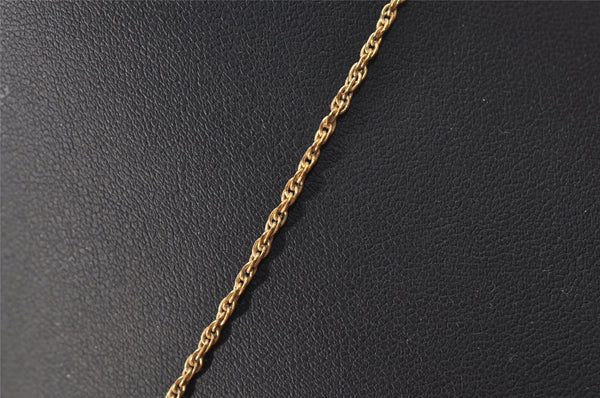 Authentic NINA RICCI Vintage Gold Tone Rhinestone Chain Pendant Necklace  8451J