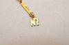 Authentic NINA RICCI Vintage Gold Tone Rhinestone Chain Pendant Necklace  8451J